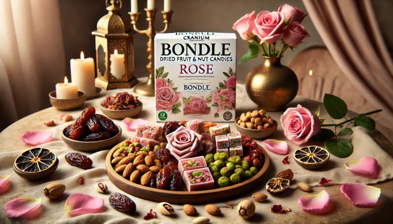 Explore the rich taste of Bondle Dried Fruit and Nut Candies Rose Flavor by Cranium Foods. Healthy, delightful, and unique!